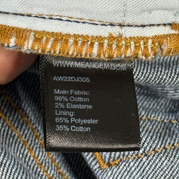 ME+EM Jeans Womens 31 Blue Straight Leg Cropped Stretch Dark Wash Denim - Picture 4 of 13